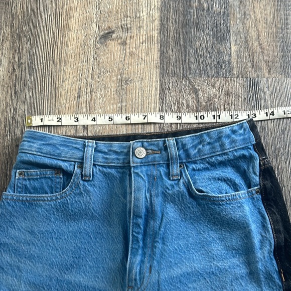 Pacsun Women's 26 Eco Black & Blue Two Tone High Waist Boyfriend Jeans - Picture 8 of 12